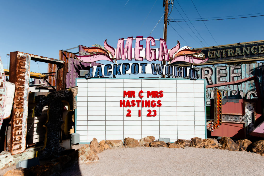 Custom Marquee sign at the Neon Museum in Las Vegas