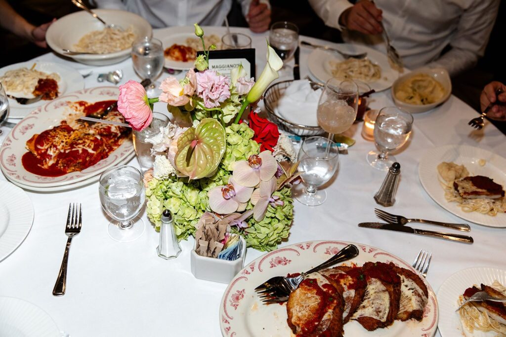 Intimate wedding reception at Maggiano's Little Italy