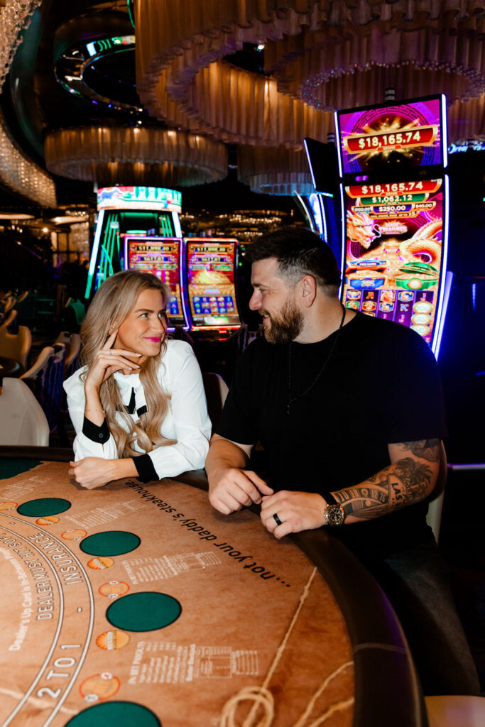 Podcast hosts of MaxBet Media posing for their branding photos at the casino