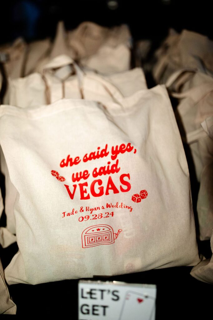 Las Vegas wedding weekend reception details