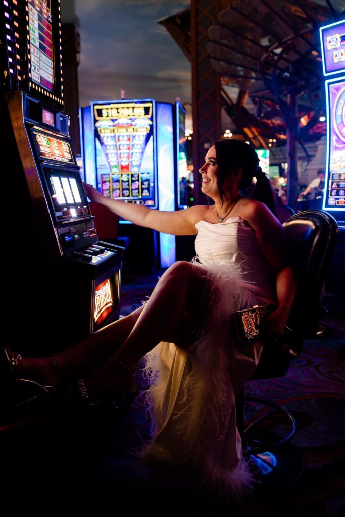 Casino bridal portraits in Las Vegas