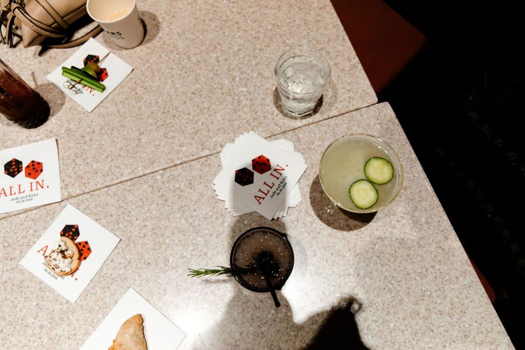 Las Vegas wedding weekend welcome reception details