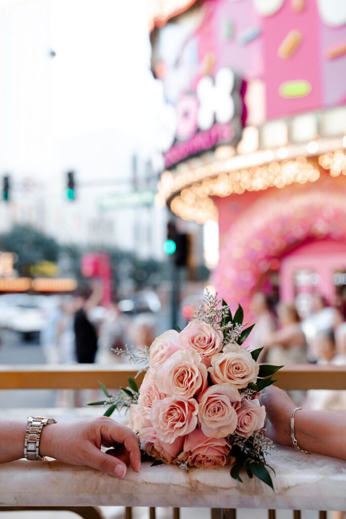 LGBTQ+ elopement photos at Carousel Bar