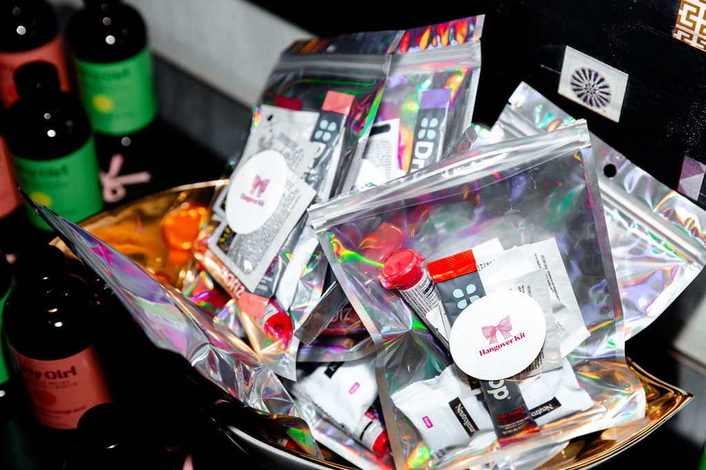 Las Vegas bachelorette party hangover kits with custom packaging and wellness essentials

