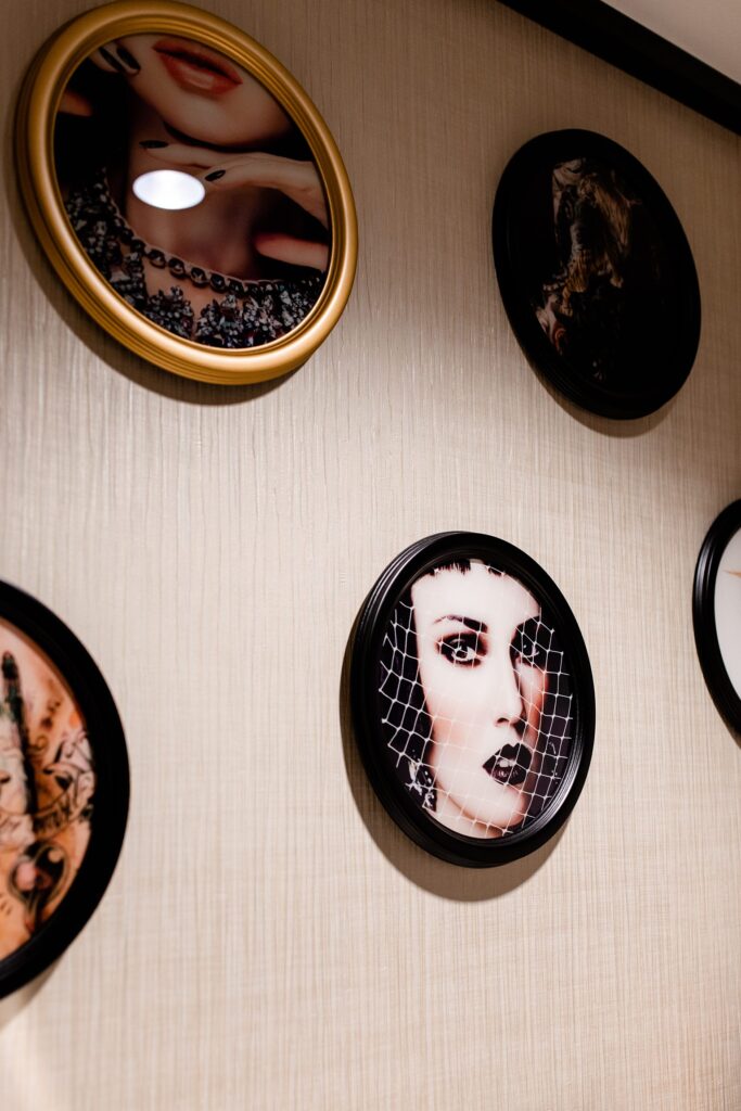 Wall decor inside of a Cosmopolitan Wraparound Terrace Suite