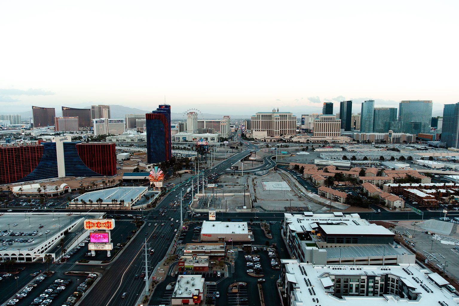 Views from GhostBar at The Palms - Las Vegas Wedding Venues with a View