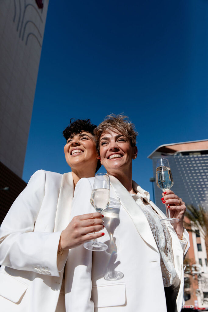 Editorial LGBTQ+ wedding photos in Las Vegas