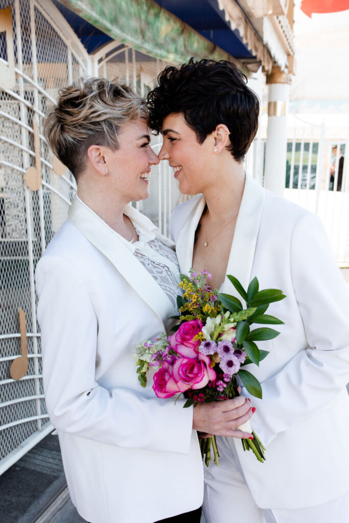 LGBTQ+ wedding photos in Las VEGAS at Little White Wedding Chapel