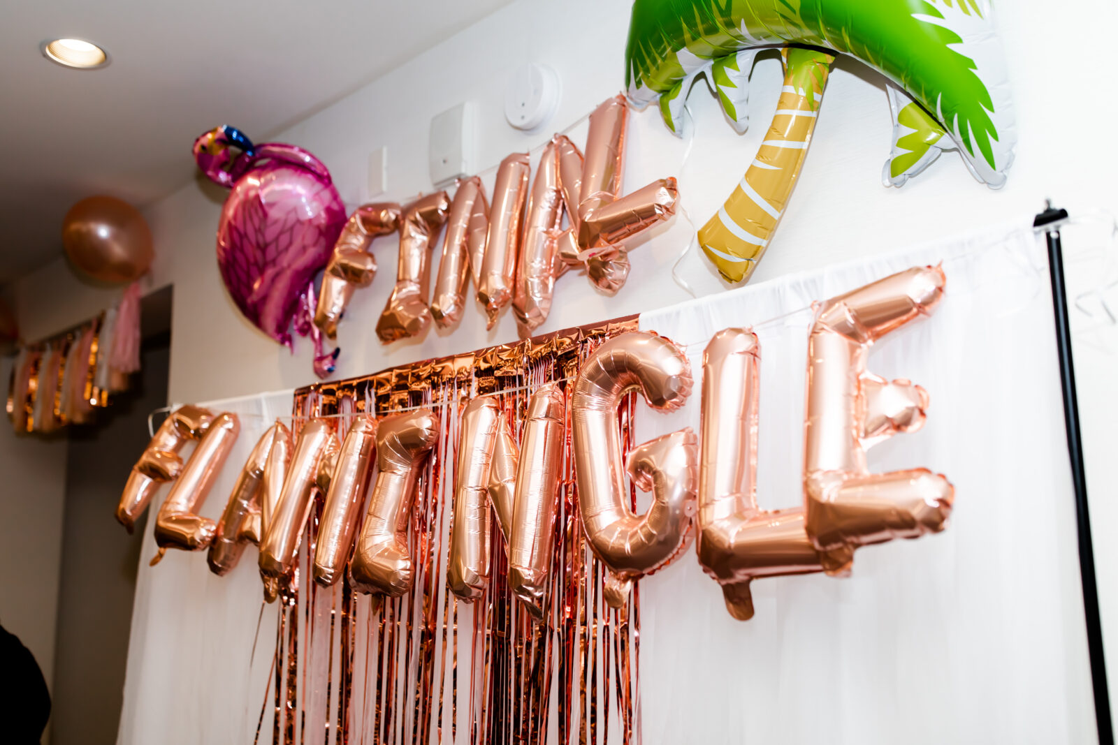Final Flamingo bach party decor and set up