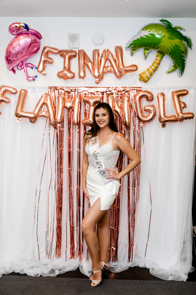 Final Flamingo / Tropical Night Las Vegas bach party decor and set up