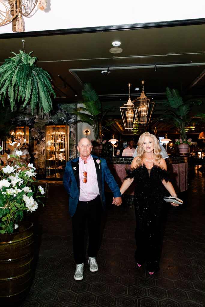 Bride and grooms portraits at Pinky's Las Vegas