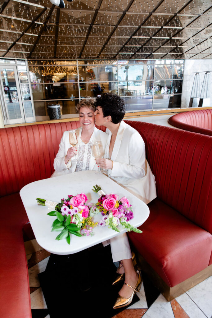 Couple having drinks at Carousel Bar in downtown Las Vegas