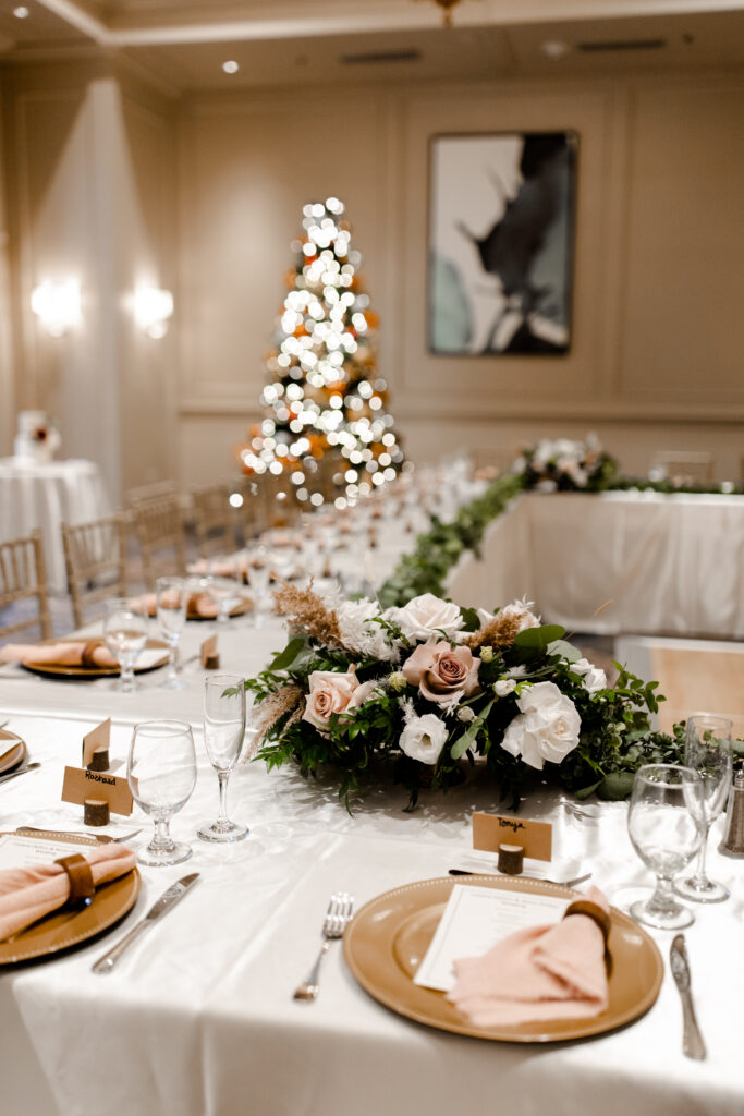 An indoor winter wedding brunch at JW Marriott Las Vegas wedding venue