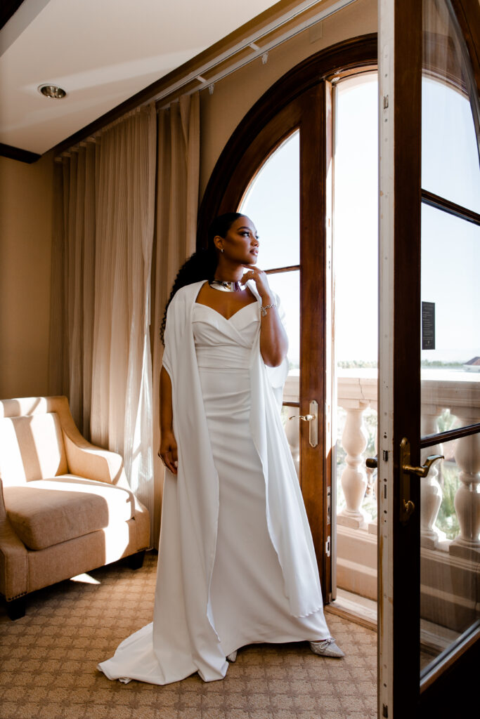 Indoor bridal portraits at JW Marriott Las Vegas