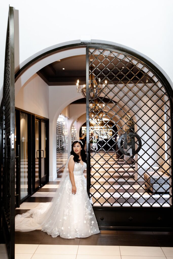 Indoor bridal portraits at JW Marriott in Las Vegas