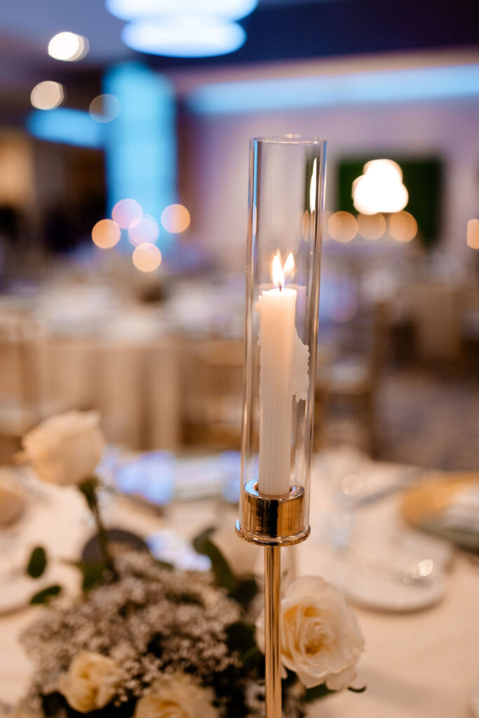 Romantic candlelit tables