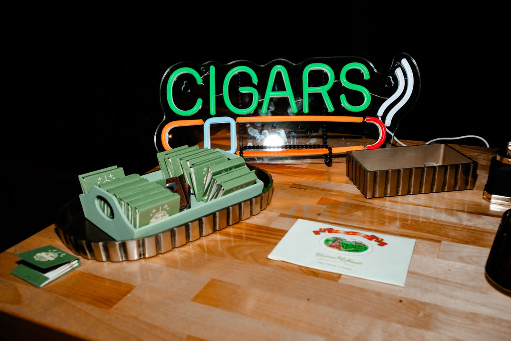 Cigar station at a JW Marriott Las Vegas wedding reception