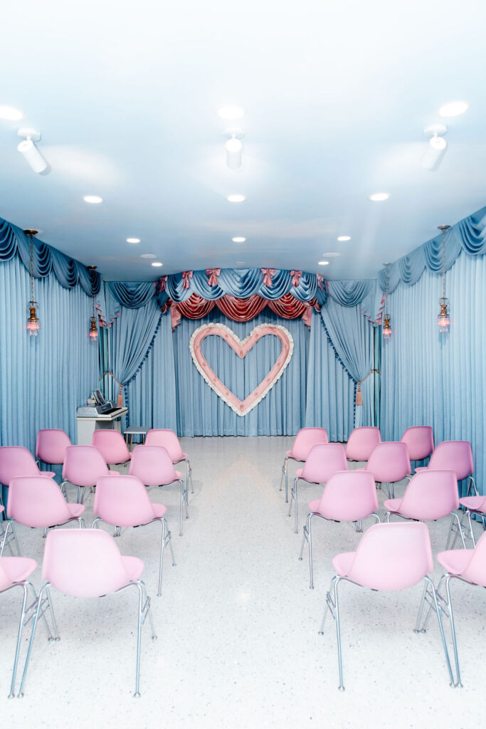 The ceremony space at Sure Thing Too in Las Vegas